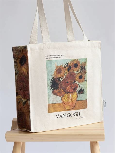 van gogh sunflower tote bag